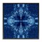 Stupell Industries Blue Detailed Symmetry Framed Giclee Wall Art Design by El Perkin